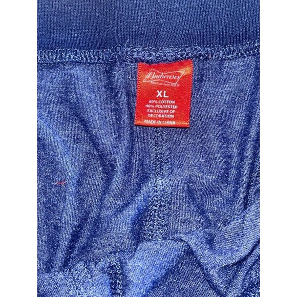Budweiser King Of Beers Sweatpants Adult XL Blue Lounge Pants PJs Athleisure - Picture 9 of 9